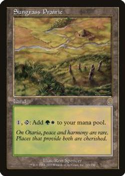 2001 Magic the Gathering Odyssey #328 Sungrass Prairie Front