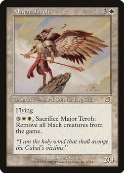 2002 Magic the Gathering Torment #8 Major Teroh Front