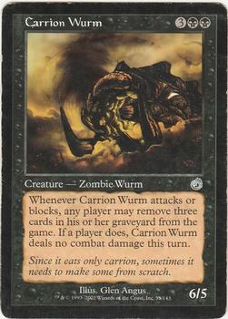 2002 Magic the Gathering Torment #55 Carrion Wurm Front