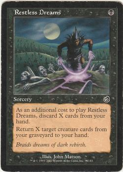 2002 Magic the Gathering Torment #79 Restless Dreams Front