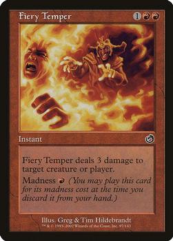 2002 Magic the Gathering Torment #97 Fiery Temper Front