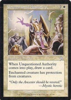 2002 Magic the Gathering Judgment #31 Unquestioned Authority Front