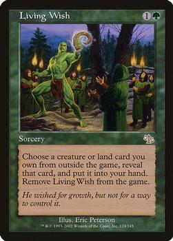 2002 Magic the Gathering Judgment #124 Living Wish Front