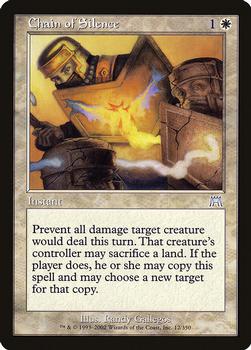 2002 Magic the Gathering Onslaught #12 Chain of Silence Front