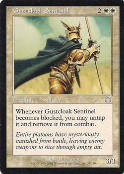 2002 Magic the Gathering Onslaught #37 Gustcloak Sentinel Front