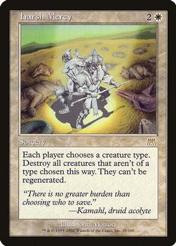 2002 Magic the Gathering Onslaught #39 Harsh Mercy Front