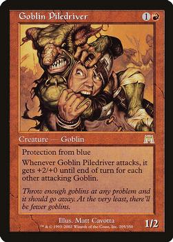 2002 Magic the Gathering Onslaught #205 Goblin Piledriver Front