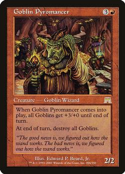 2002 Magic the Gathering Onslaught #206 Goblin Pyromancer Front