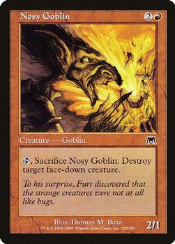 2002 Magic the Gathering Onslaught #220 Nosy Goblin Front