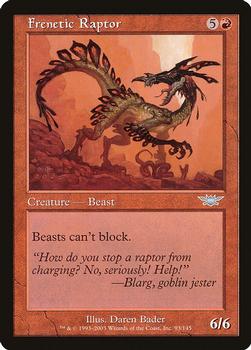 2003 Magic the Gathering Legions #93 Frenetic Raptor Front
