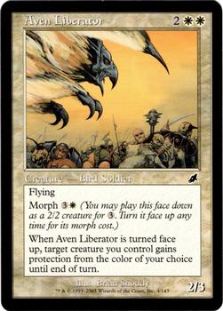 2003 Magic the Gathering Scourge #4 Aven Liberator Front