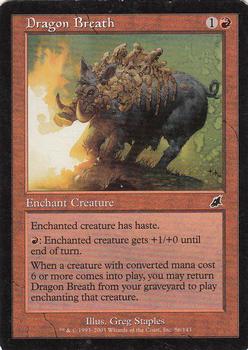 2003 Magic the Gathering Scourge #86 Dragon Breath Front