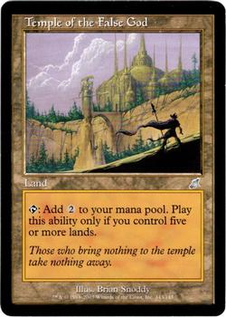 2003 Magic the Gathering Scourge #143 Temple of the False God Front