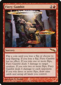 2003 Magic the Gathering Mirrodin #90 Fiery Gambit Front