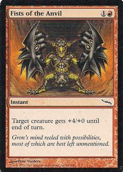 2003 Magic the Gathering Mirrodin #91 Fists of the Anvil Front