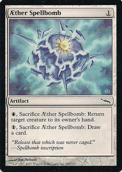2003 Magic the Gathering Mirrodin #141 Æther Spellbomb Front