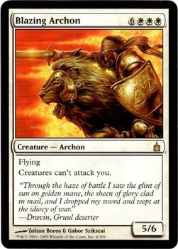 2005 Magic the Gathering Ravnica: City of Guilds #4 Blazing Archon Front