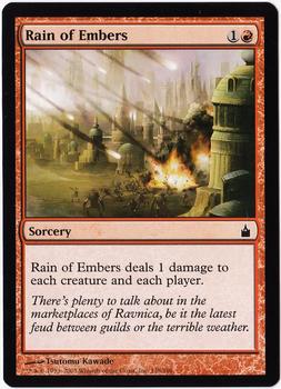 2005 Magic the Gathering Ravnica: City of Guilds #138 Rain of Embers Front