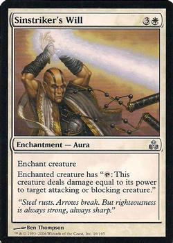 2006 Magic the Gathering Guildpact #16 Sinstriker's Will Front