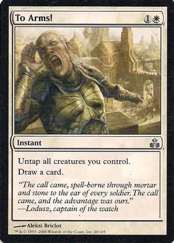 2006 Magic the Gathering Guildpact #20 To Arms! Front