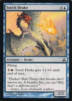 2006 Magic the Gathering Guildpact #38 Torch Drake Front