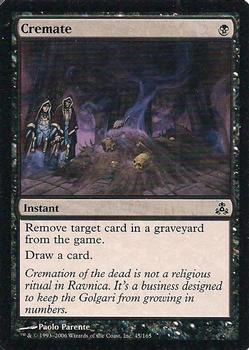 2006 Magic the Gathering Guildpact #45 Cremate Front