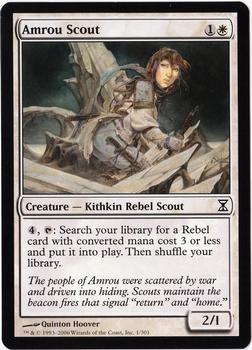 2006 Magic the Gathering Time Spiral #1 Amrou Scout Front