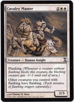 2006 Magic the Gathering Time Spiral #6 Cavalry Master Front