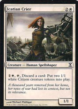 2006 Magic the Gathering Time Spiral #23 Icatian Crier Front