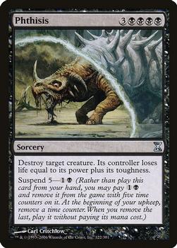 2006 Magic the Gathering Time Spiral #122 Phthisis Front