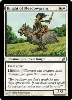 2007 Magic the Gathering Lorwyn #28 Knight of Meadowgrain Front