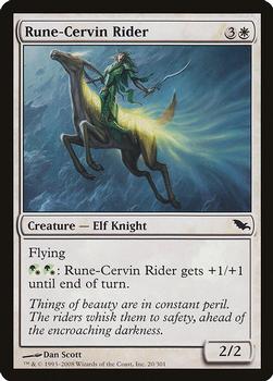 2008 Magic the Gathering Shadowmoor #20 Rune-Cervin Rider Front