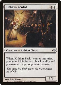 2008 Magic the Gathering Eventide #9 Kithkin Zealot Front