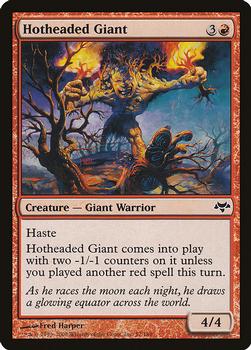 2008 Magic the Gathering Eventide #57 Hotheaded Giant Front