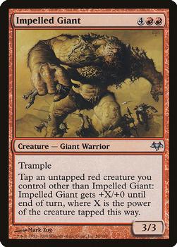 2008 Magic the Gathering Eventide #58 Impelled Giant Front