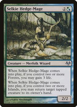 2008 Magic the Gathering Eventide #158 Selkie Hedge-Mage Front