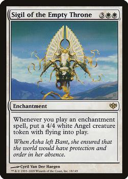 2009 Magic the Gathering Conflux #18 Sigil of the Empty Throne Front
