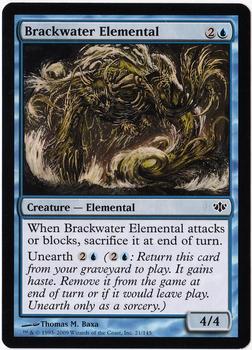 2009 Magic the Gathering Conflux #21 Brackwater Elemental Front