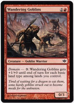 2009 Magic the Gathering Conflux #76 Wandering Goblins Front