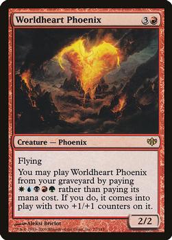 2009 Magic the Gathering Conflux #77 Worldheart Phoenix Front