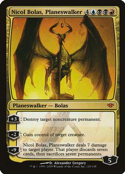 2009 Magic the Gathering Conflux #120 Nicol Bolas, Planeswalker Front