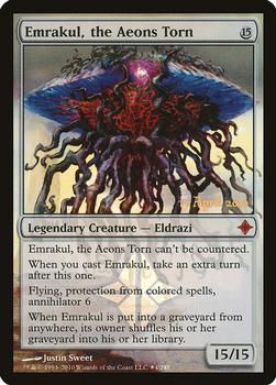 2010 Magic the Gathering Rise of the Eldrazi #4 Emrakul, the Aeons Torn Front