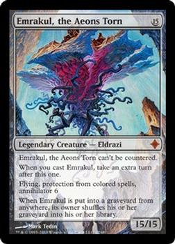 2010 Magic the Gathering Rise of the Eldrazi #4 Emrakul, the Aeons Torn Front