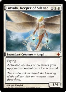 2010 Magic the Gathering Rise of the Eldrazi #33 Linvala, Keeper of Silence Front