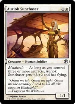 2010 Magic the Gathering Scars of Mirrodin #4 Auriok Sunchaser Front