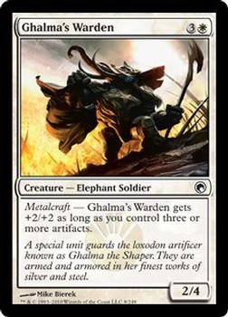 2010 Magic the Gathering Scars of Mirrodin #8 Ghalma's Warden Front