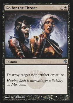 2011 Magic the Gathering Mirrodin Besieged #43 Go for the Throat Front