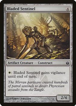 2011 Magic the Gathering Mirrodin Besieged #98 Bladed Sentinel Front