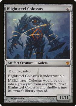 2011 Magic the Gathering Mirrodin Besieged #99 Blightsteel Colossus Front