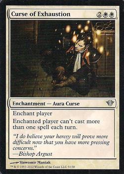 2012 Magic the Gathering Dark Ascension #5 Curse of Exhaustion Front